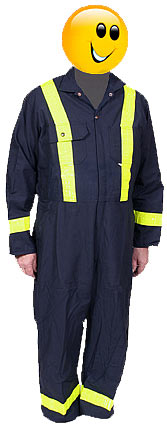 1645 coverall overall reflective bands for your protection and security BigAl Workwear Securite58