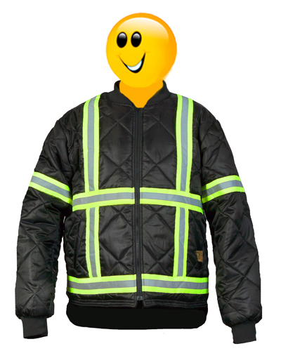 590R Quilted lined winter coat perfect for truck driver,Reflecting bands,high visibility,