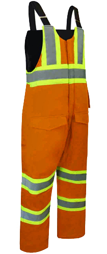 70-350RO Lined overall ORANGE heavy duty duck  BigAl with reflecting bands High visibility 