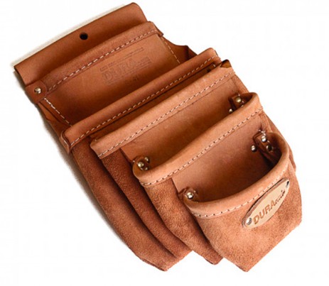 P-411-pouch-5-pockets leather,Duracuir made in Canada, Quebec