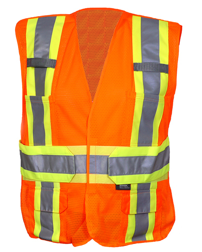 70117-Veste fluorescante pour travailleur construction securite